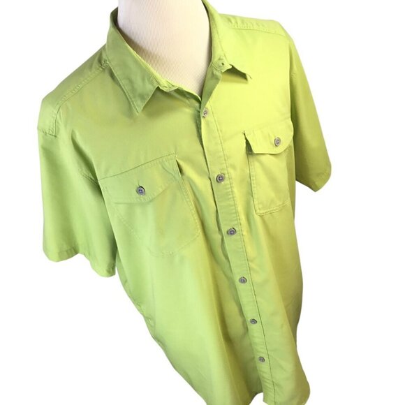 Columbia Vented Fishing Shirt Omni-Wick Advance Evaporation XXL 2X Short Sleeve - Picture 3 of 10
